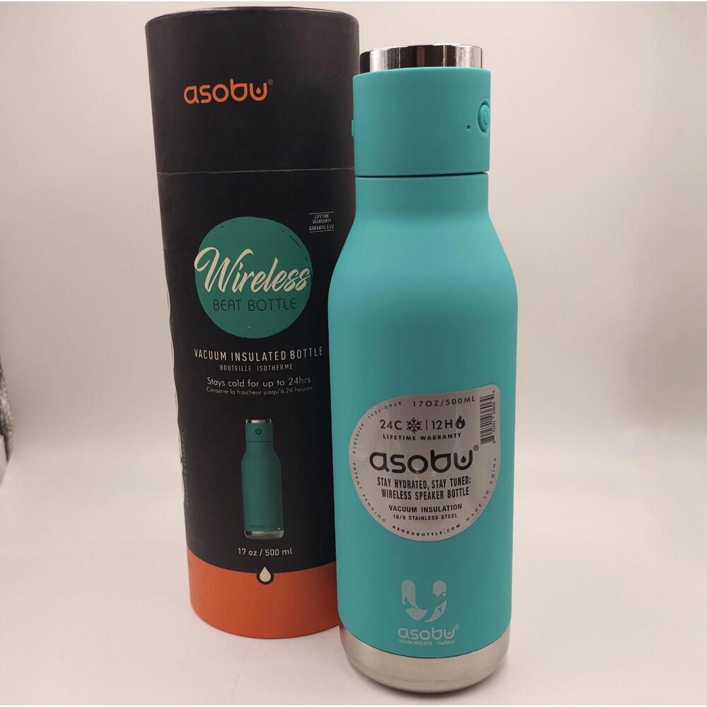 Asobu Wireless Beat Bottle, 17oz Teal Vacuum Insulated Bottle, Model: BT60-Teal